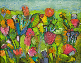 Floral Frenzy • 11 x 14 inches • Oil on Panel • $275